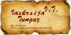 Vaskrsija Tunguz vizit kartica